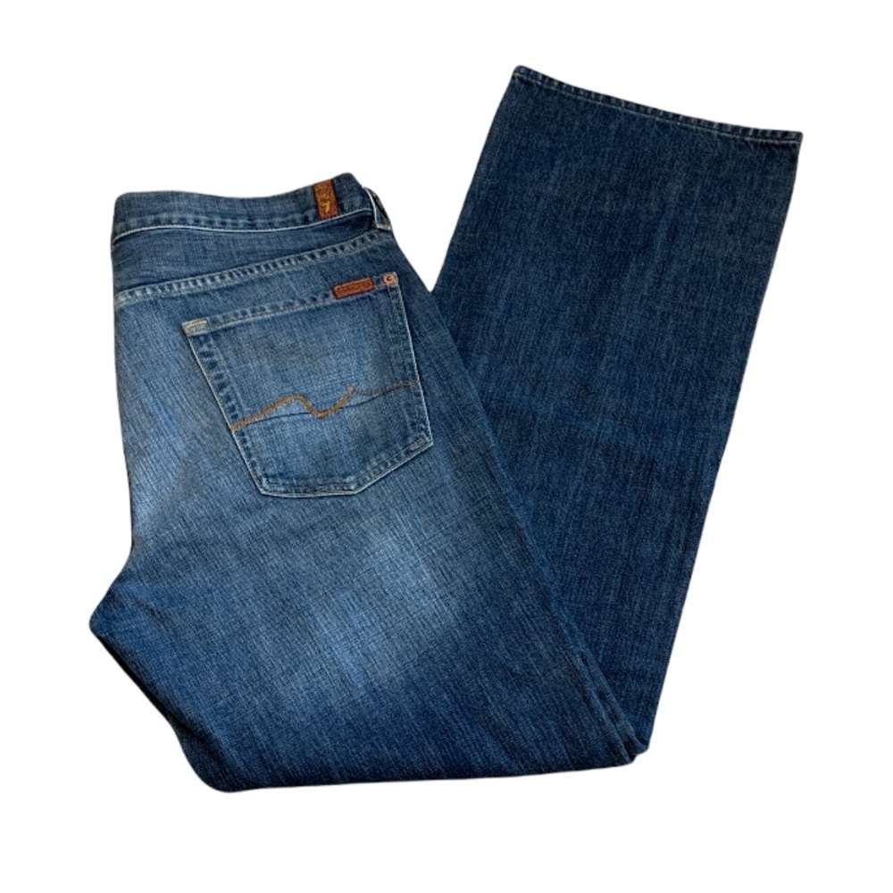 7 For All Mankind Jeans Relaxed Denim Blue Mens Size 36 x 34